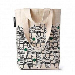 Starbucks Cream Tote Bag with Green Accents
